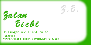 zalan biebl business card